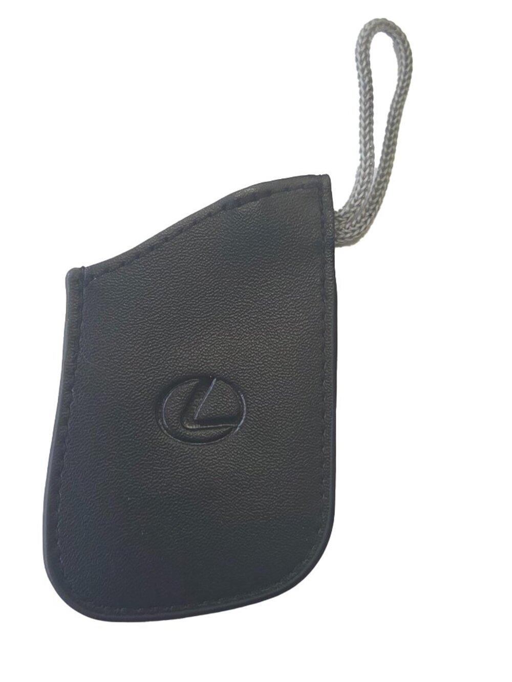 Genuine Lexus Black Leather Smart Access Key Glove (Silver Loop / Black Stitch)